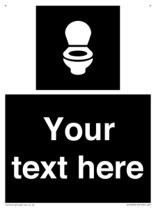 Custom information: black panel wc toilet